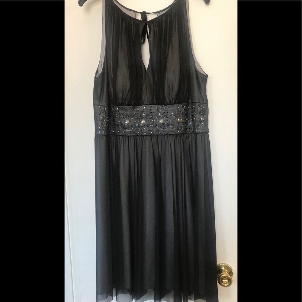 Black and silver cocktail dress